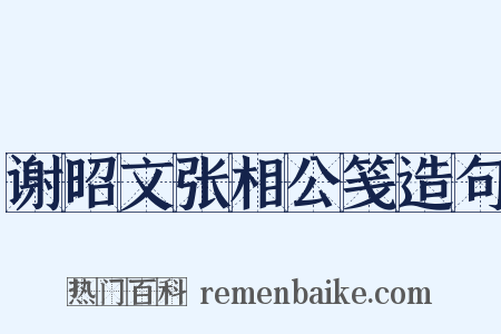 谢昭文张相公笺造句是什么意思的图片